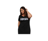Black Sweats V-Neck T-shirt Dress