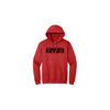 red sweats original hoodie with black logo