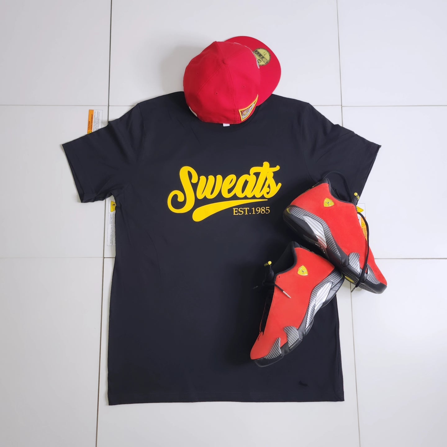 Black × Yellow Sweats Signature T-shirt