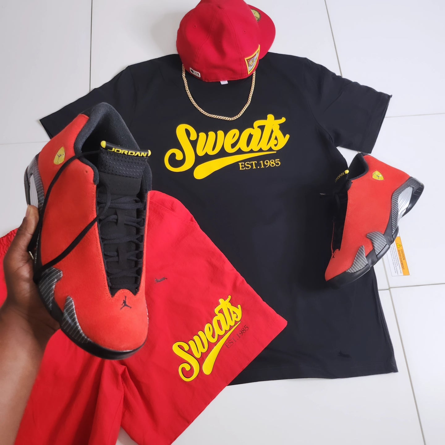 Black × Yellow Sweats Signature T-shirt