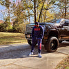 Navy Blue × Red Crewneck Errand Runner Set