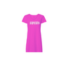 ultra pink sweats V-neck t-shirt dress with white logo