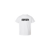 white kids sweats original t-shirt with blacl logo