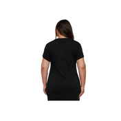 Black Sweats V-Neck T-shirt Dress