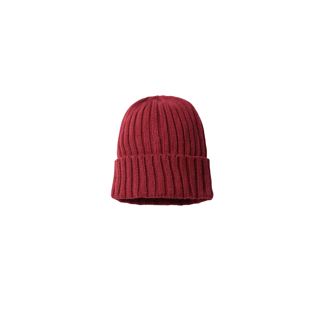 Maroon Sweats Sustainable Cable Knit Cuffed Beanie