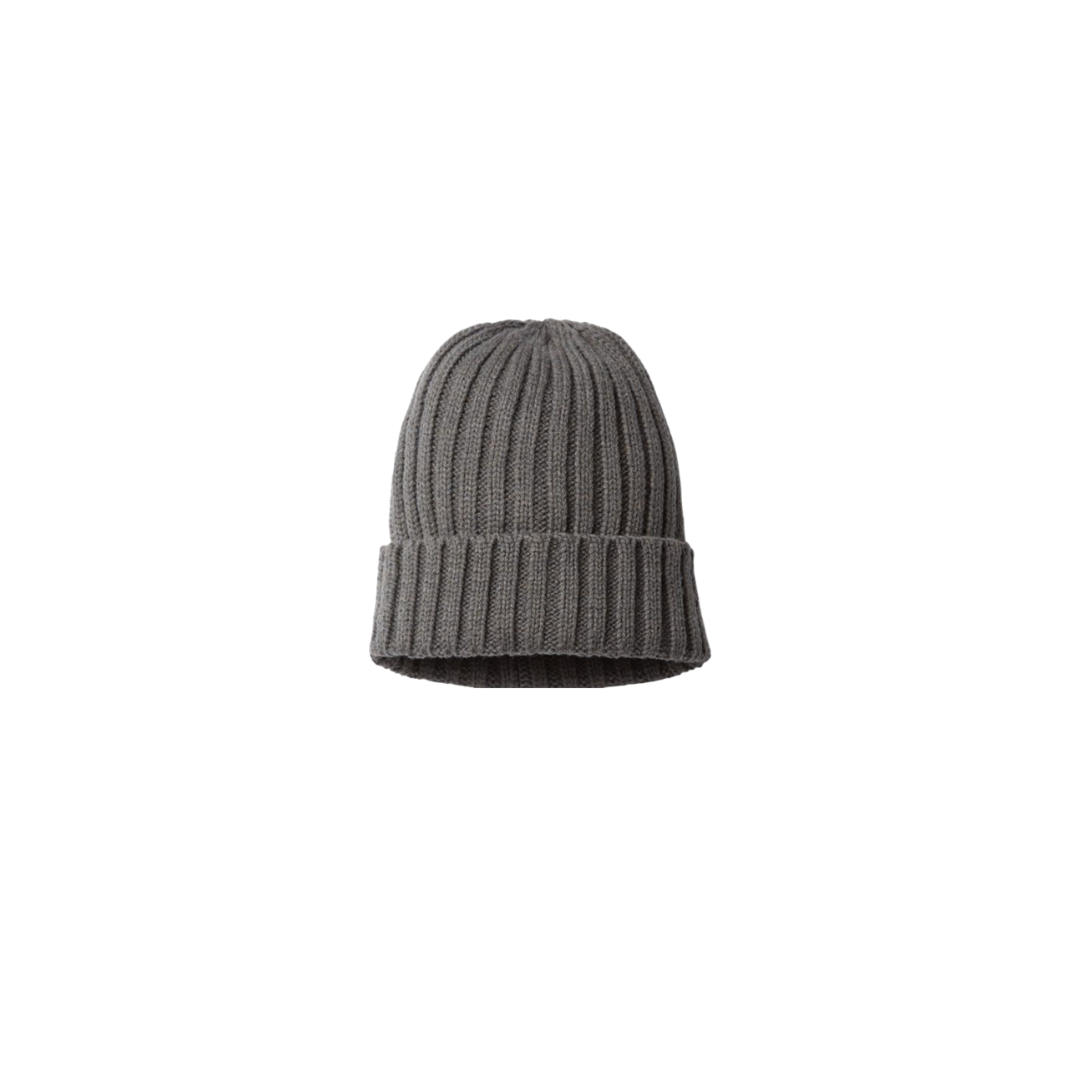 Charcoal Sweats Sustainable Cable Knit Cuffed Beanie