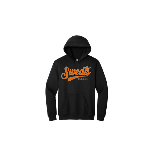 Black × Orange Sweats Signature Hoodie with bold logo across chest