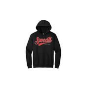 Black × Red Sweats Signature Hoodie with bold red logo across chest
