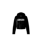 Black Sweats Original Cropped Fleece Hoodie
