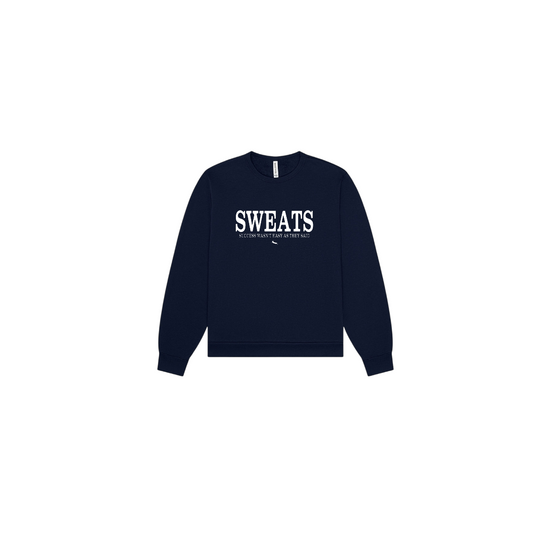 Navy Blue × White Crewneck Errand Runner Set