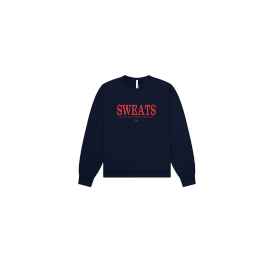 Navy Blue × Red Crewneck Errand Runner Set