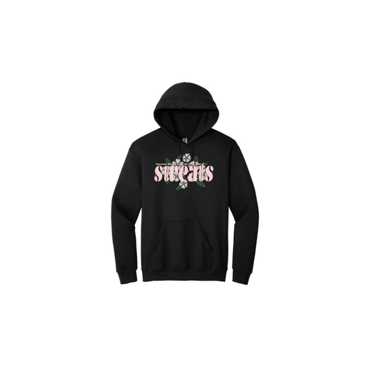 Black "Where's My Flowers?" Sweats Original Hoodie