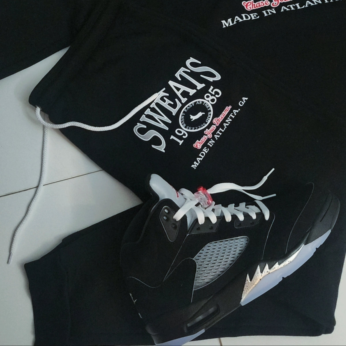 Black Est. 1985 Crewneck Errand Runner Set | Sweats