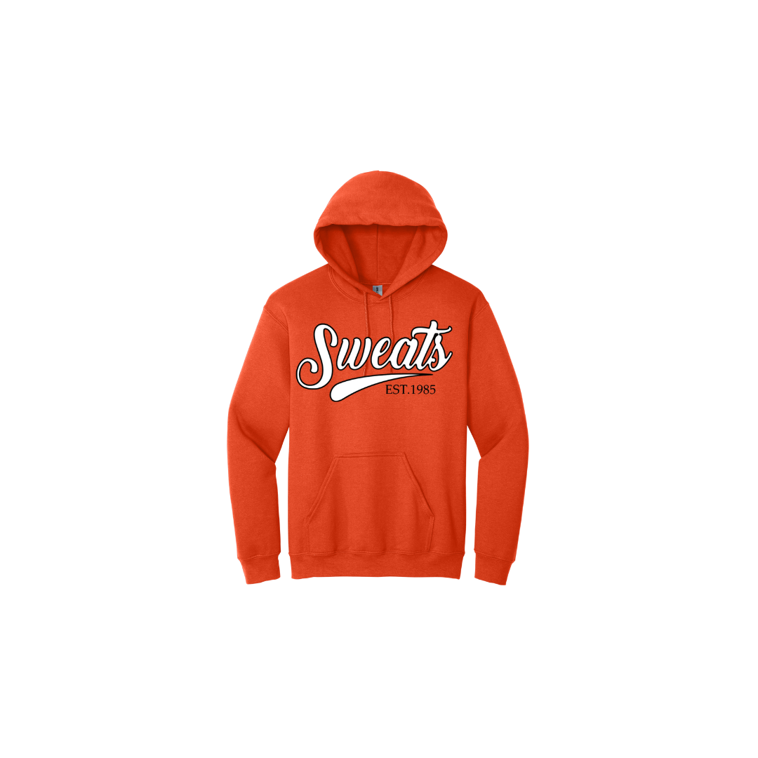 “Orange × Black × White Sweats Signature Hoodie front view – Success Wasn’t Easy As They Said”