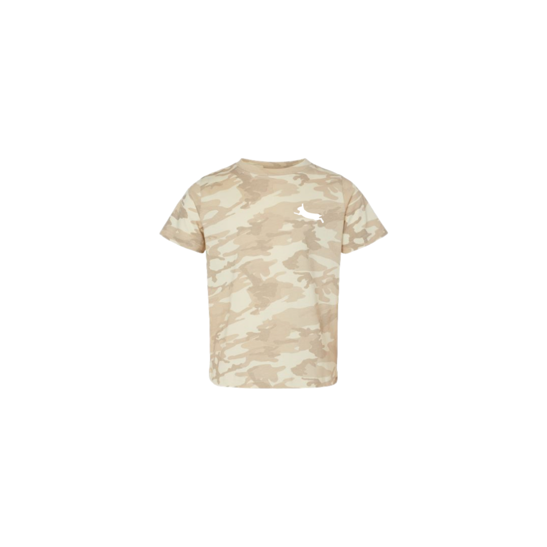 camouflage kids sweats t-shirt with white logo