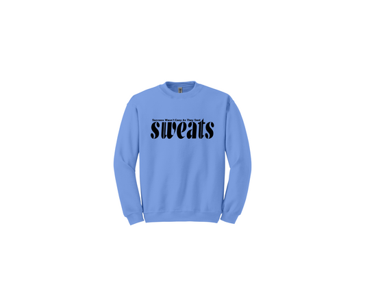 carolina blue sweats sweatshirt with black logo
