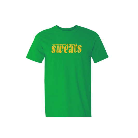 green sweats original t-shirt with yellow logo
