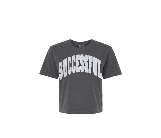 grey successful crop t-shirt