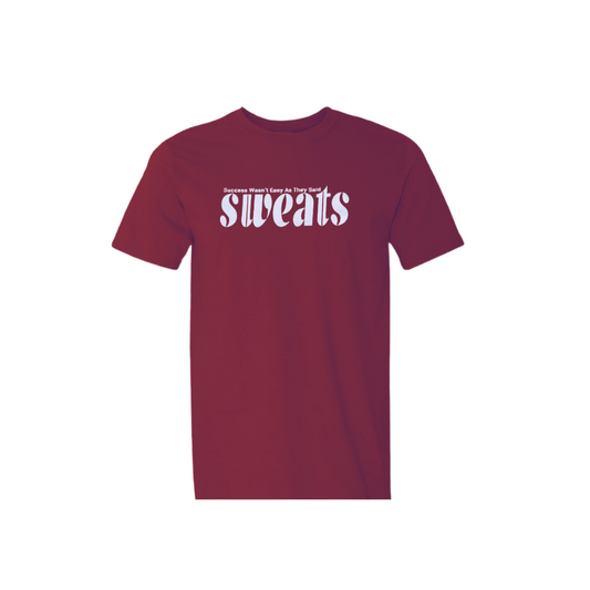 maroon sweats original t-shirt with white logo