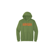 military green sweats original hoodie with orange logo
