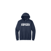 navy blue sweats original hoodie with white logo