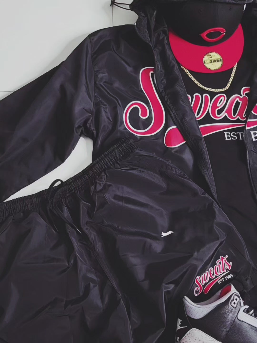 Sweats Clothing Company Black Red Signature Set