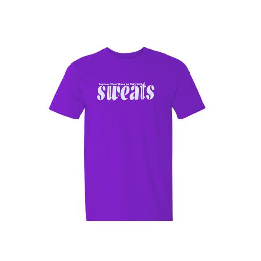 purple sweats original t-shirt with white logo