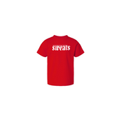 red kids sweats original t-shirt with white logo
