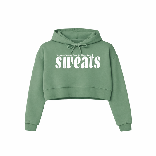 Military Green Sweats Original Crop Fleece Hoodie
