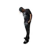 Black Sweats Stacked Track Pants | Sweats Clothing Co.