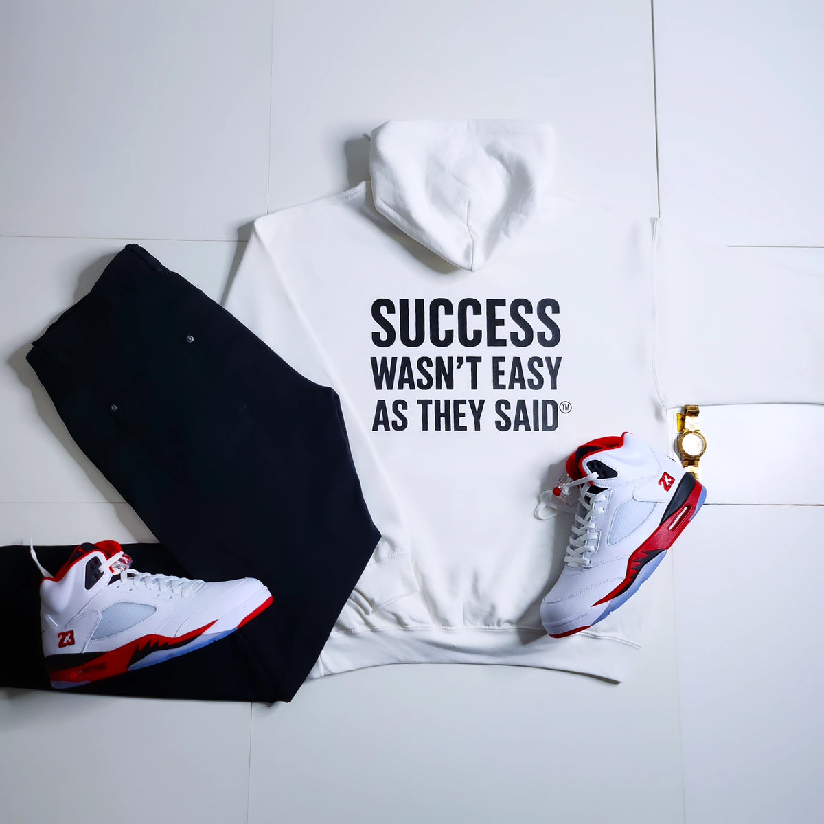 White × Black Sweats Trademark Hoodie | Sweats Clothing Co.