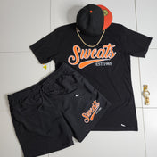 Black × Orange Sweats Signature Shorts