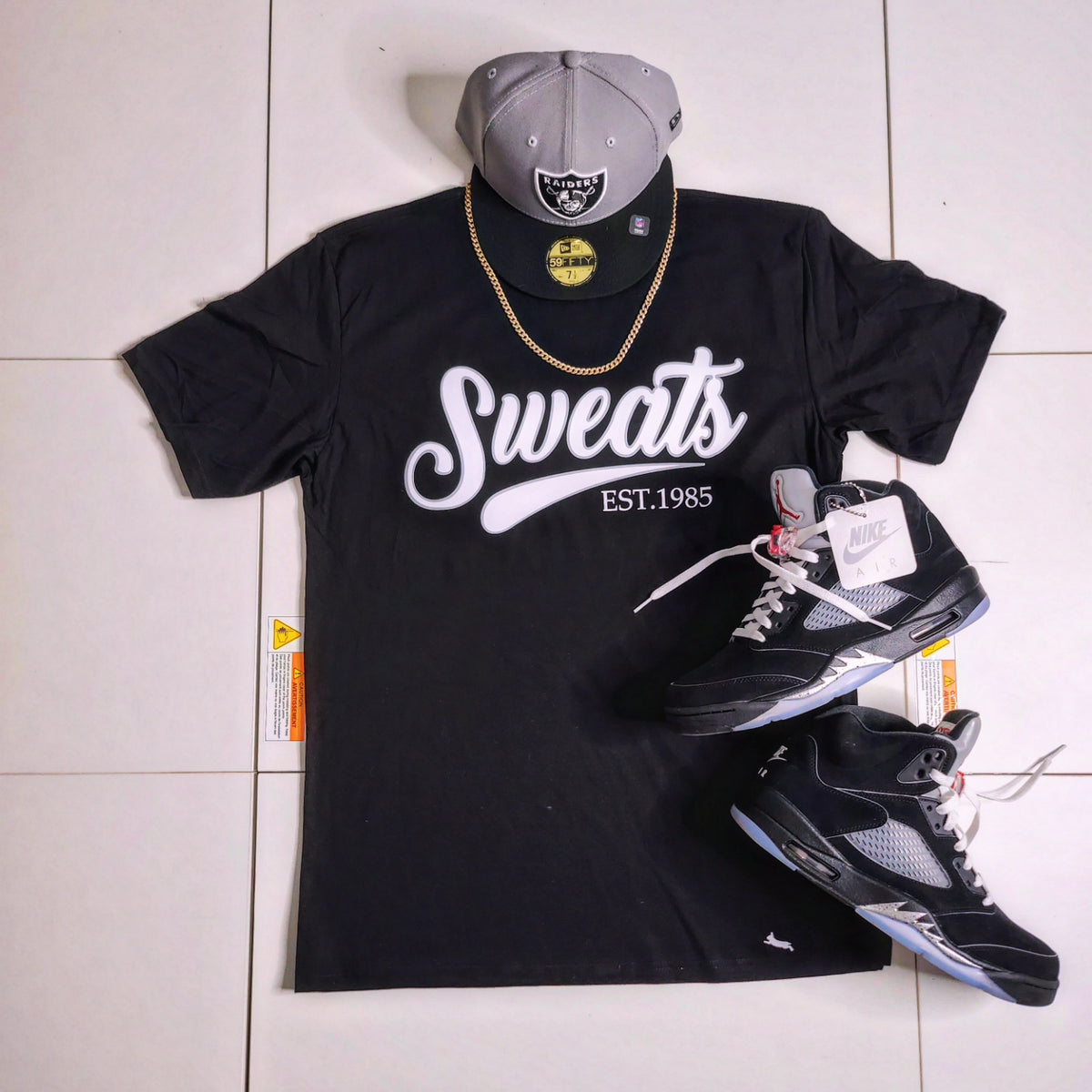 Black × Grey Sweats Signature T-shirt | Sweats Clothing Co.