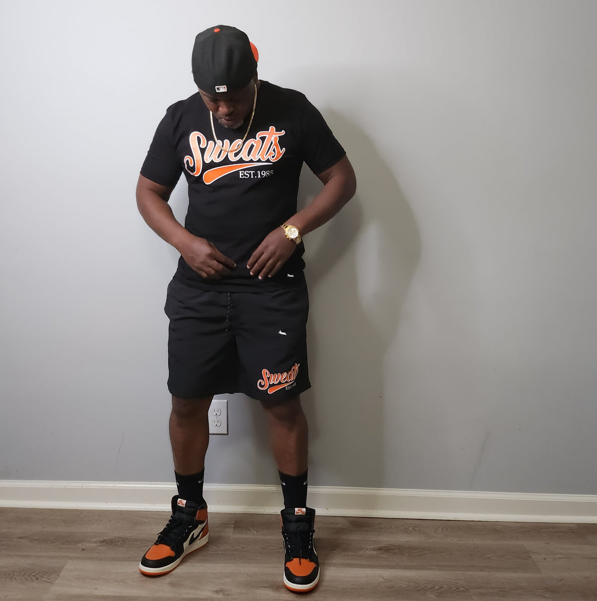 Black × Orange Sweats Signature T-Shirt