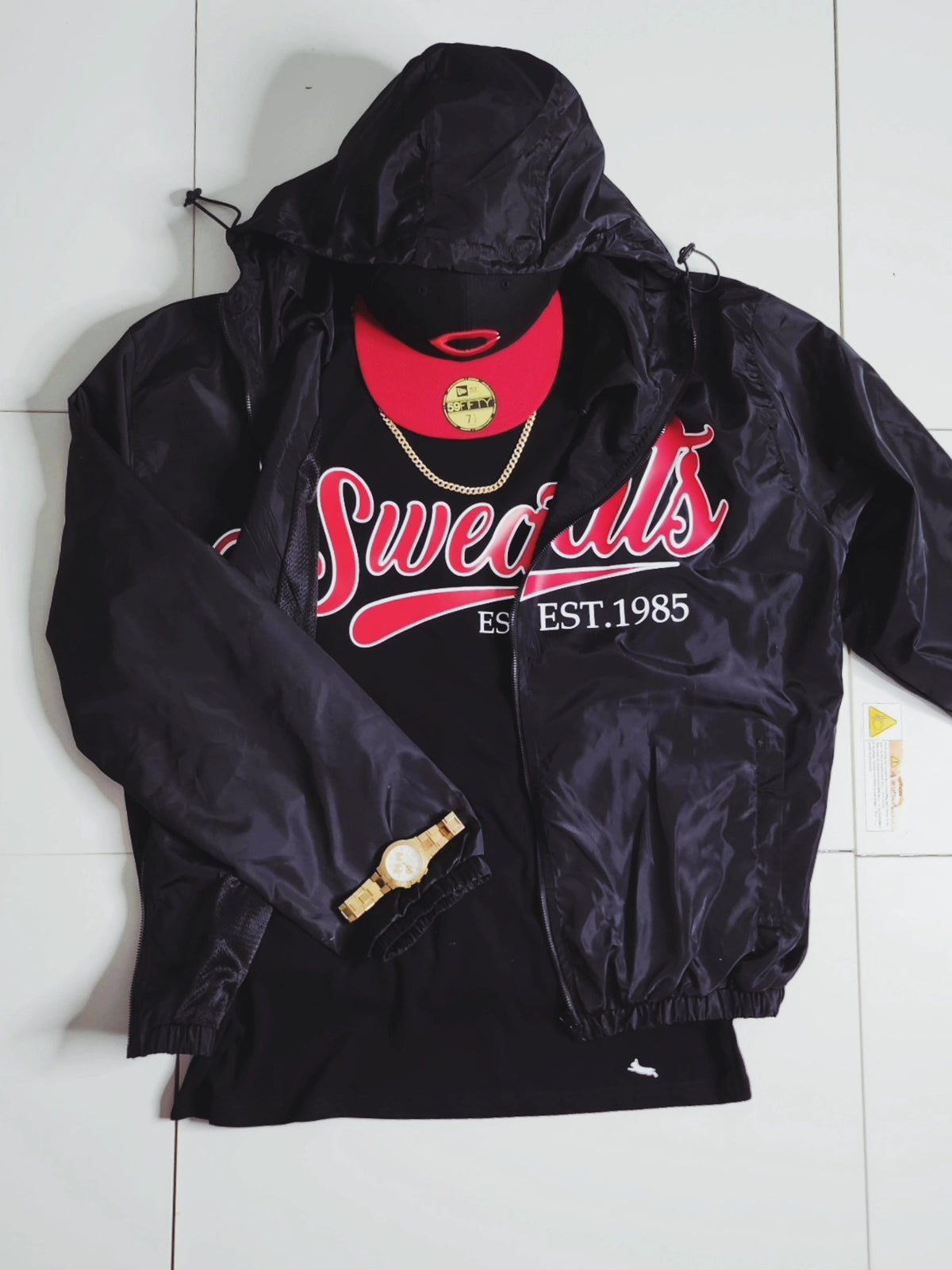 Sweats Clothing Company Black Red Signature Set