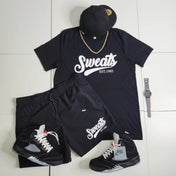 Black Sweats Signature Swim Trunks