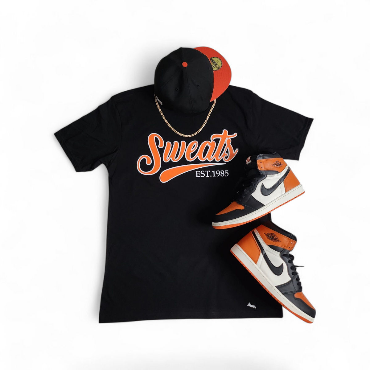 Black × Orange Sweats Signature T-Shirt