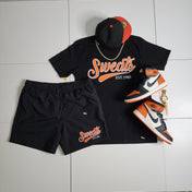 Black × Orange Sweats Signature Shorts