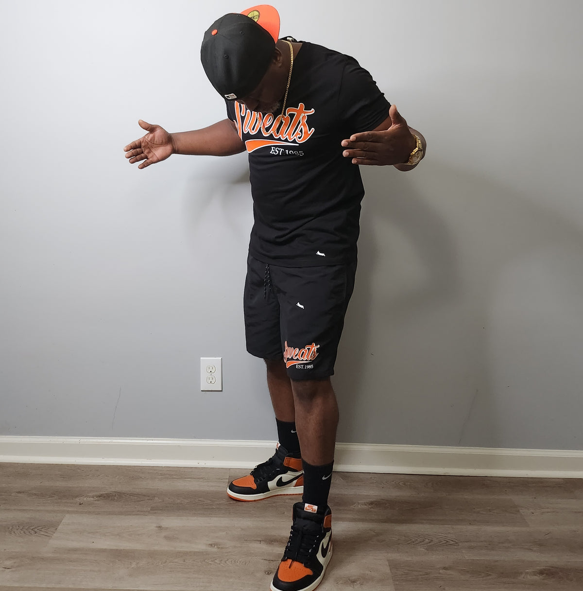 Black × Orange Sweats Signature T-Shirt