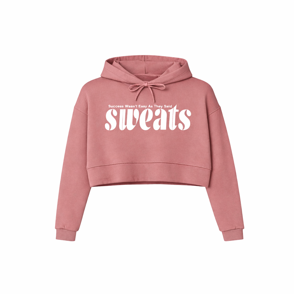 Mauve Sweats Original Cropped Fleece Hoodie | Sweats Clothing Co.