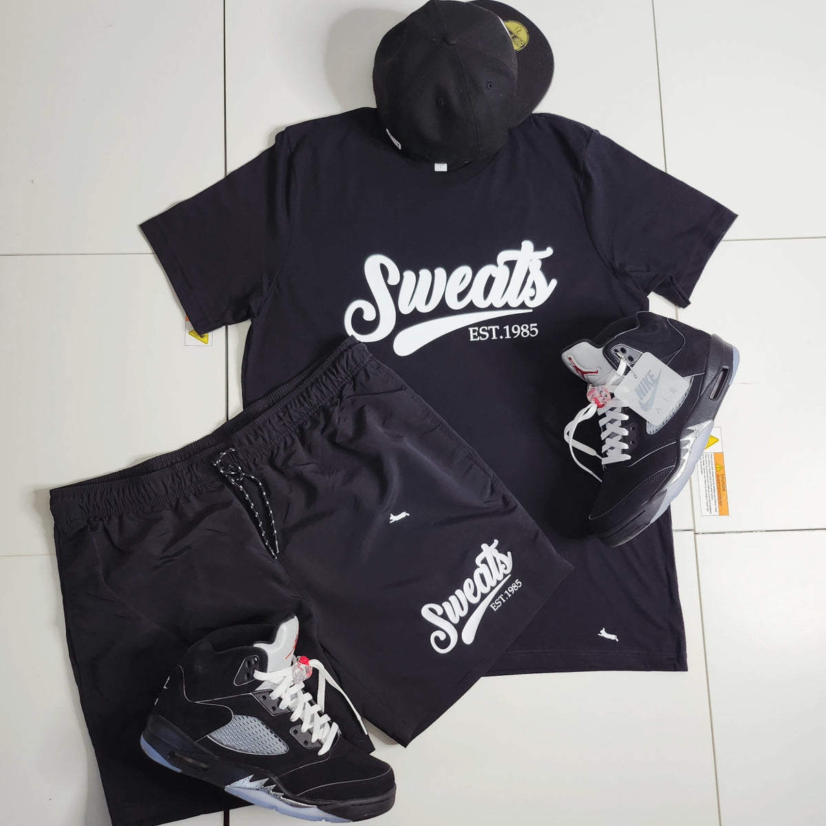 Black Sweats Signature Swim Trunks
