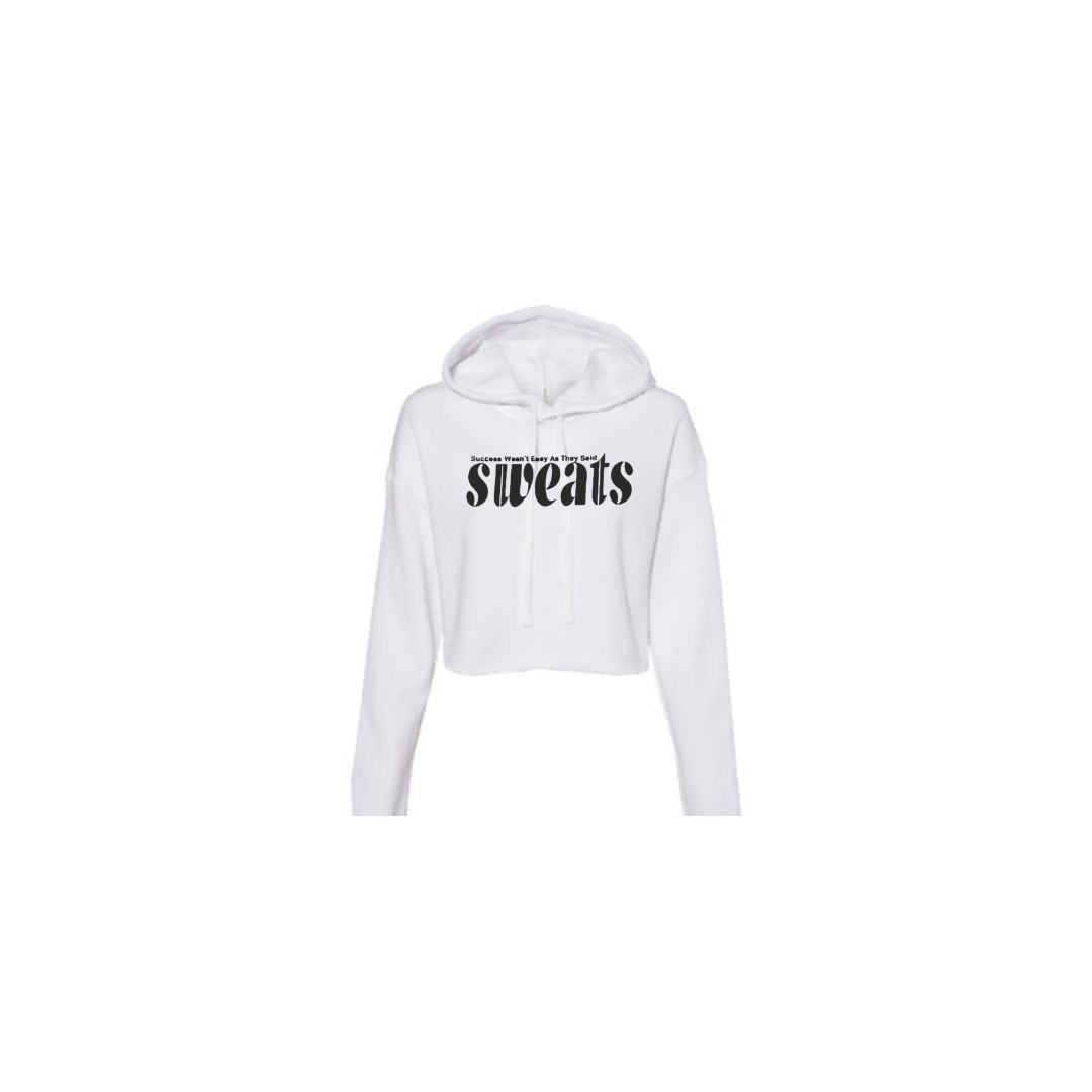 White Sweats Original Cropped Fleece Hoodie