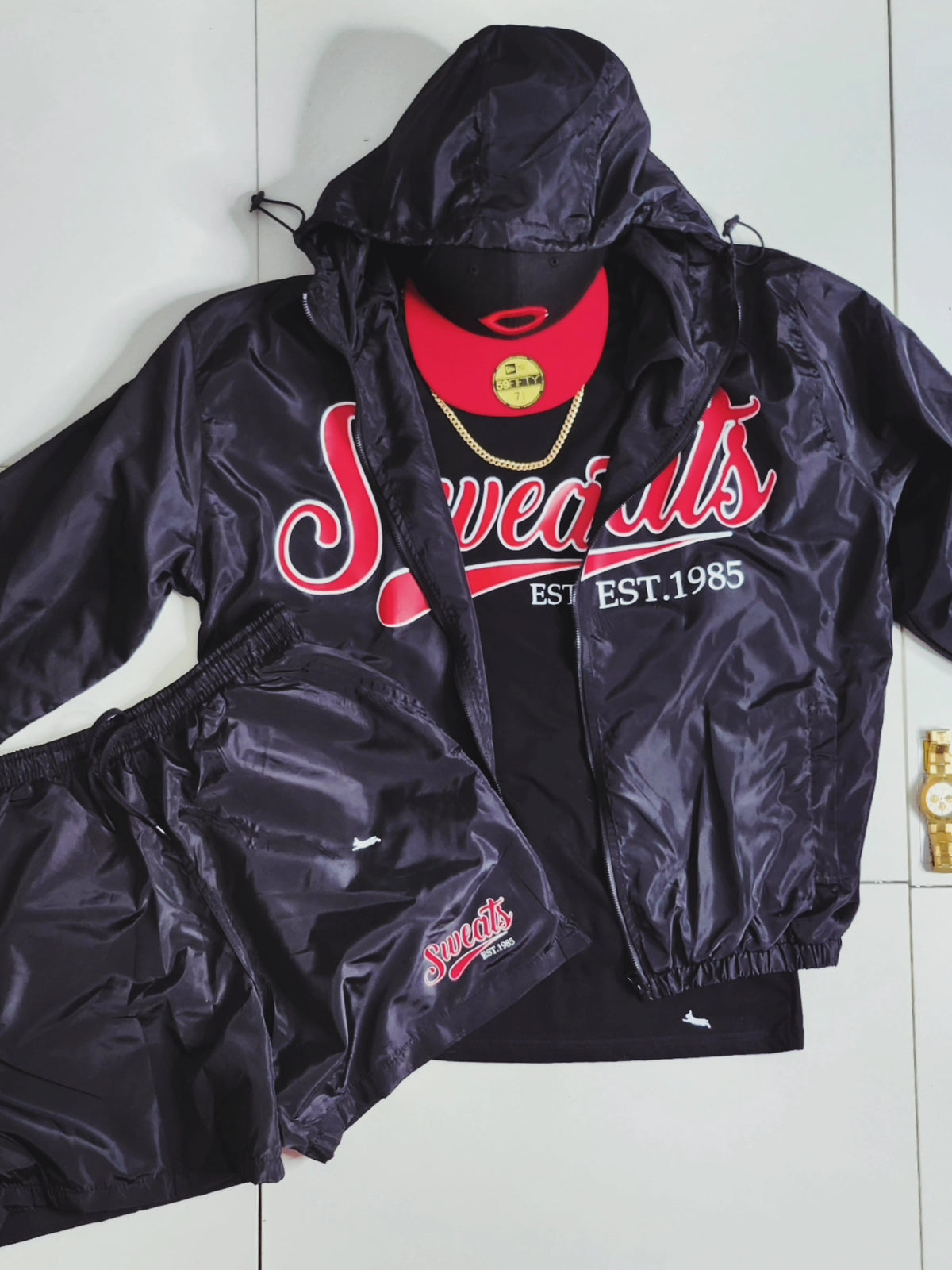 Sweats Clothing Company Black Red Signature Set