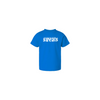 royal blue sweats original t-shirt with white logo
