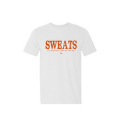 white classic sweats t-shirt with red logo