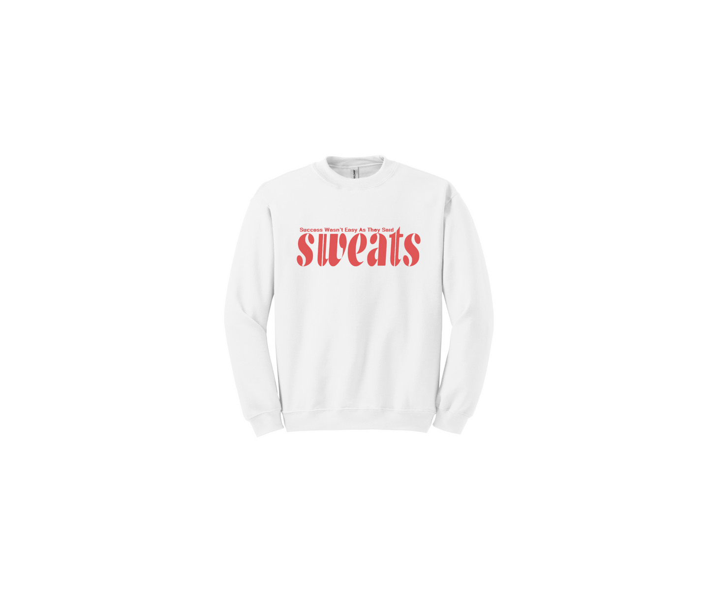 white sweats original sweatshirt with red logo
