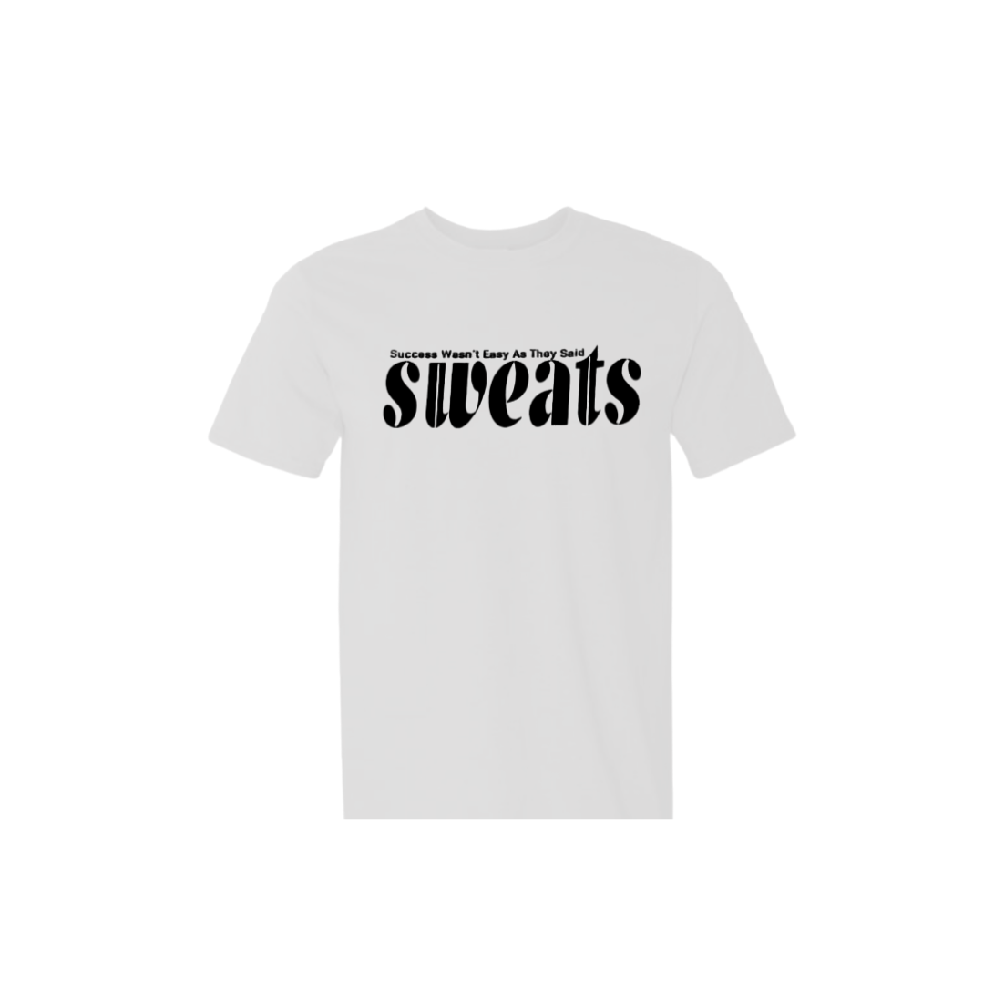 white sweats original t-shirt with black logo