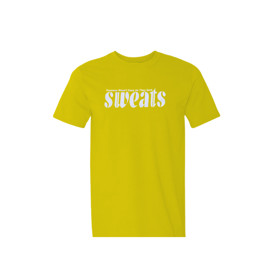 yellow sweats original t-shirt with white logo